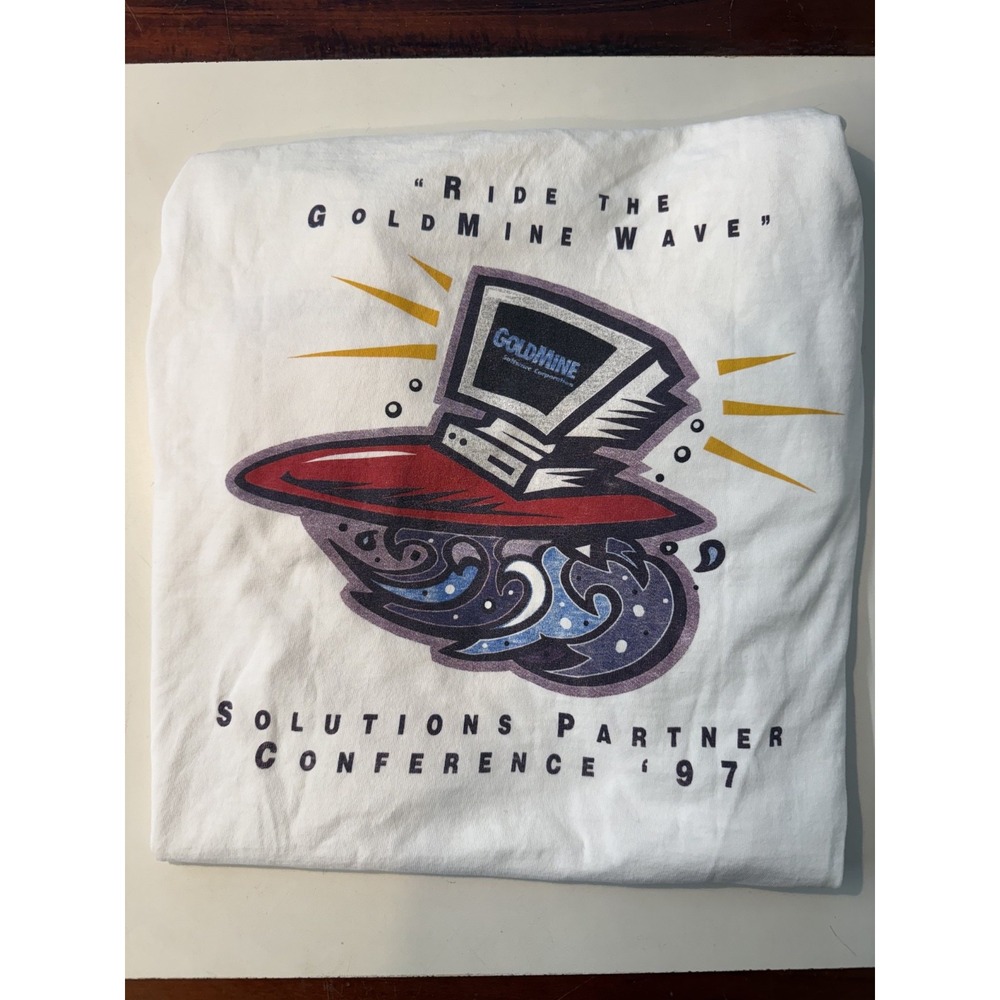 Vintage Tech T shirt Mens XL White Computer Software 90s tech bro - Picture 11 of 12